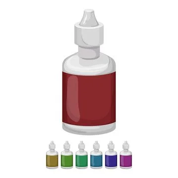 Container eye drop cartoon vector graphic Stock Illustration