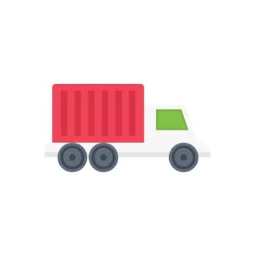 Container flat color icon Stock Illustration