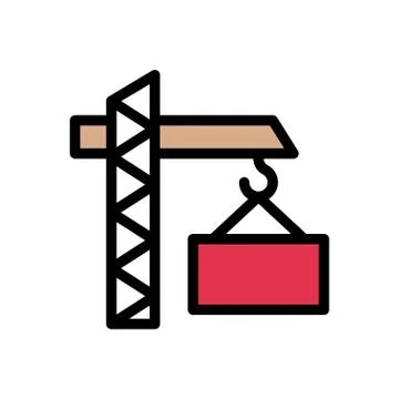 Container flat color icon Stock Illustration