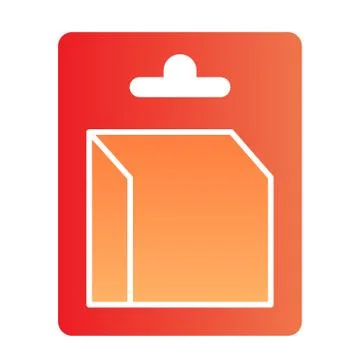 Container flat icon. Storage box for sale. Plastic products design concept Stock Illustration