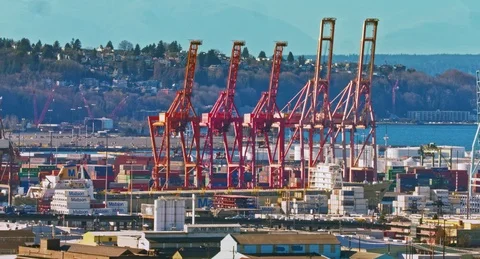 Container Freight Docks  time lapse Vidéo 90365388