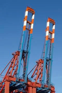 Container gantry crane Stock Photos