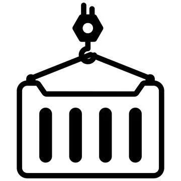 Container glyph icon, vector glyph design Stock Illustration