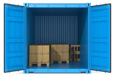Container with goods. Stock Illustration
