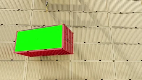 Container green chromakey screen Stock Footage 285508621