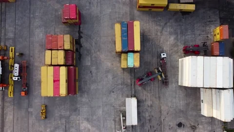 Container Handler Aerial Stock Footage 168947586