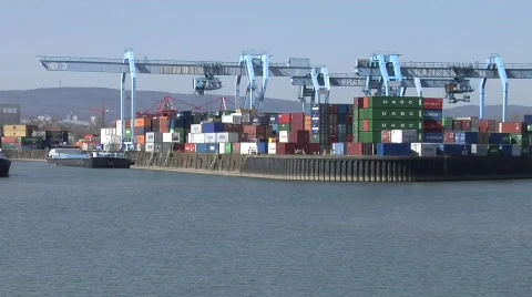 Container harbor Stock Footage 671676
