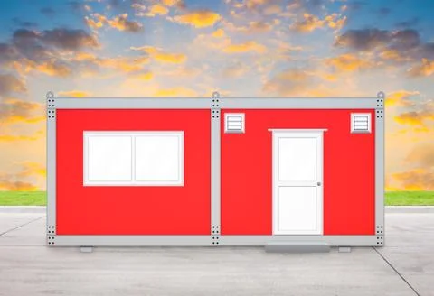 Container house illustration Stock Illustration