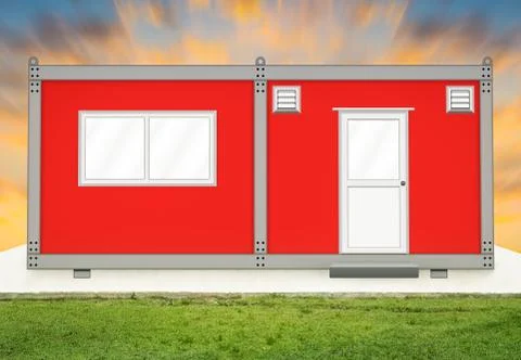 Container house office Stock Illustration