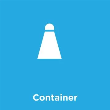 Container icon isolated on blue background 스톡 일러스트