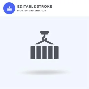 Container icon vector, filled flat sign, solid pictogram isolated on white, l イラスト素材