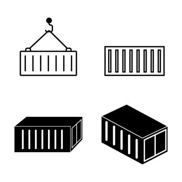 Container icon vector Stock Illustration