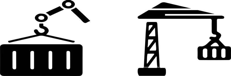 Container icon on white background Stock Illustration