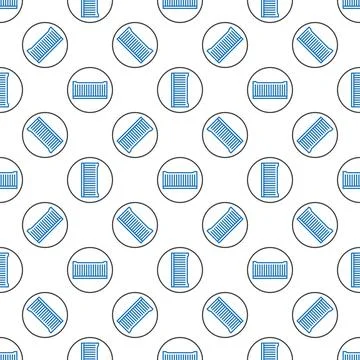 Container inside Circle vector International Shipping line seamless pattern Stock Illustration