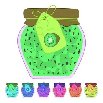 Container jam jar vector cartoon graphic Stock Illustration