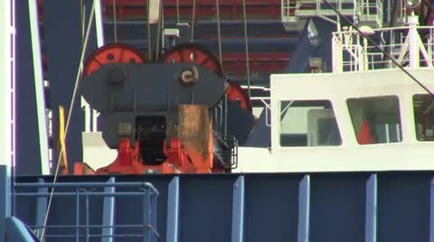 Container kraan close. Video stock 12713066