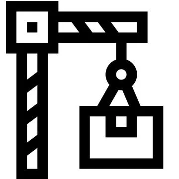 Container Lifting Vector Icon Design Illustration Illustrazione stock