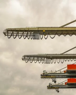 Container loading, montevideo port Stock-Fotos