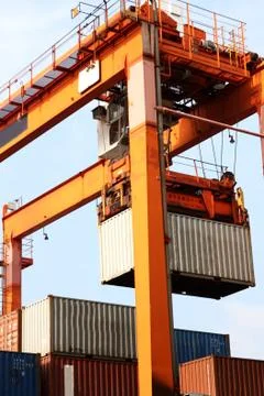 Container loading Stock Photos