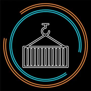 Container logistic - shipping container Illustrazione stock