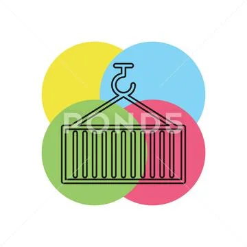 Container logistic - shipping container Stock Illustration