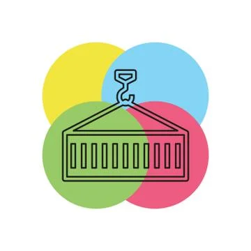 Container logistic - shipping container Stock Illustration