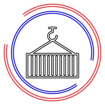 Container logistic - shipping container Stock Illustration