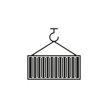 Container logistic - shipping container, vector Stock Illustration