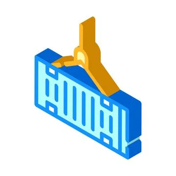 Container logistics isometric icon vector isolated illustration Stock-Illustration