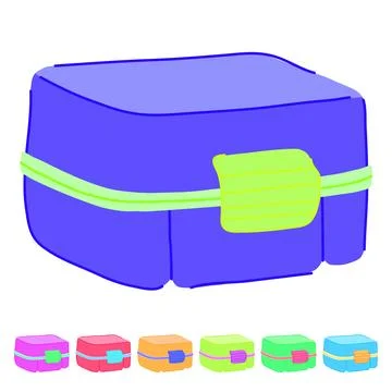 Container lunch box vector cartoon graphic Stock Illustration