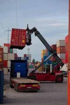 Container manipulation Stock Photos