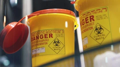 Container For Medical Waste Stock Footage 82228890