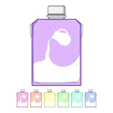 Container milk box cartoon vector graphic Stock Illustration