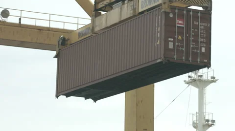 Container Operation In The Port Stock Footage 65319127