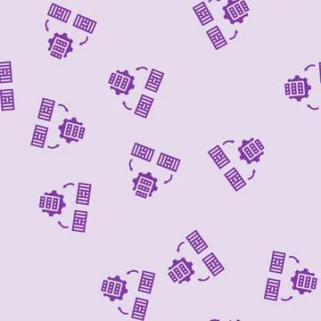 Container orchestration data center glyph seamless pattern Stock Illustration