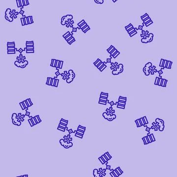 Container orchestration data center line vector seamless pattern Stock Illustration