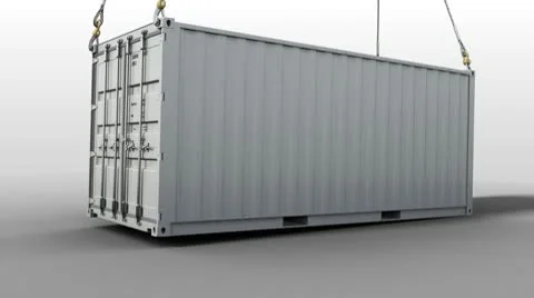 Container Placement White Vídeo Stock 9824833