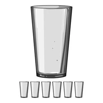 Container plastic cup cartoon vector graphic Stock Illustration