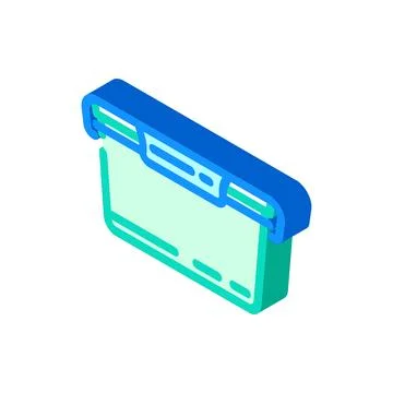 Container plastic package isometric icon vector illustration Illustrazione stock