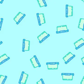 Container plastic package vector seamless pattern Stock Illustration