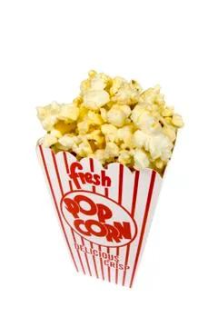 Container of popcorn Stock Photos