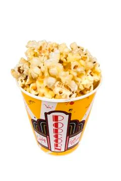 Container of popcorn Stock Photos