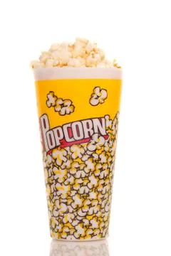 Container of popcorn Stock Photos