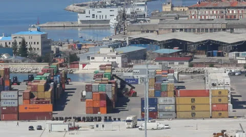 Container port 스톡 동영상 22614199