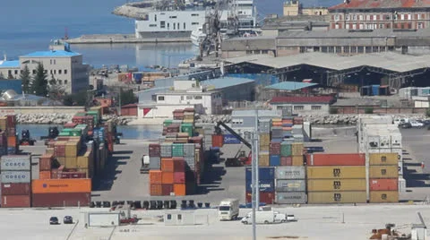 Container port Stock-Footage 22619009