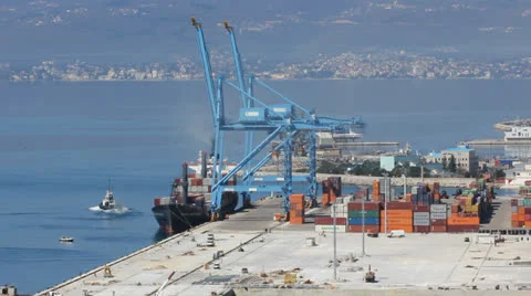 Container port 스톡 동영상 22622598