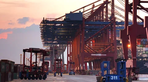 Container port Stock Footage