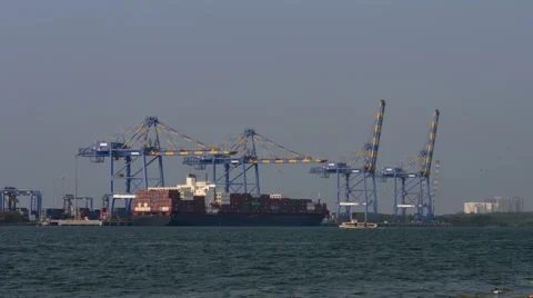Container port Stock Footage 43763304