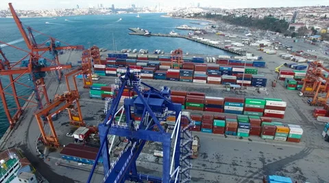 Container Port Stock Footage 59728344