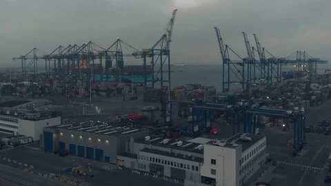 Container port Stock Footage 145368408